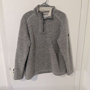 ORVIS Grey Pullover Fleece Sweater Size Medium